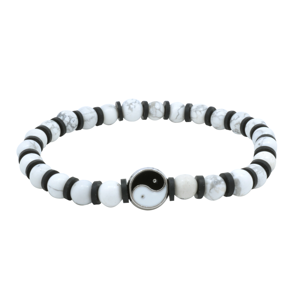 Pulsera De Yin Yang con Jaspe Blanco