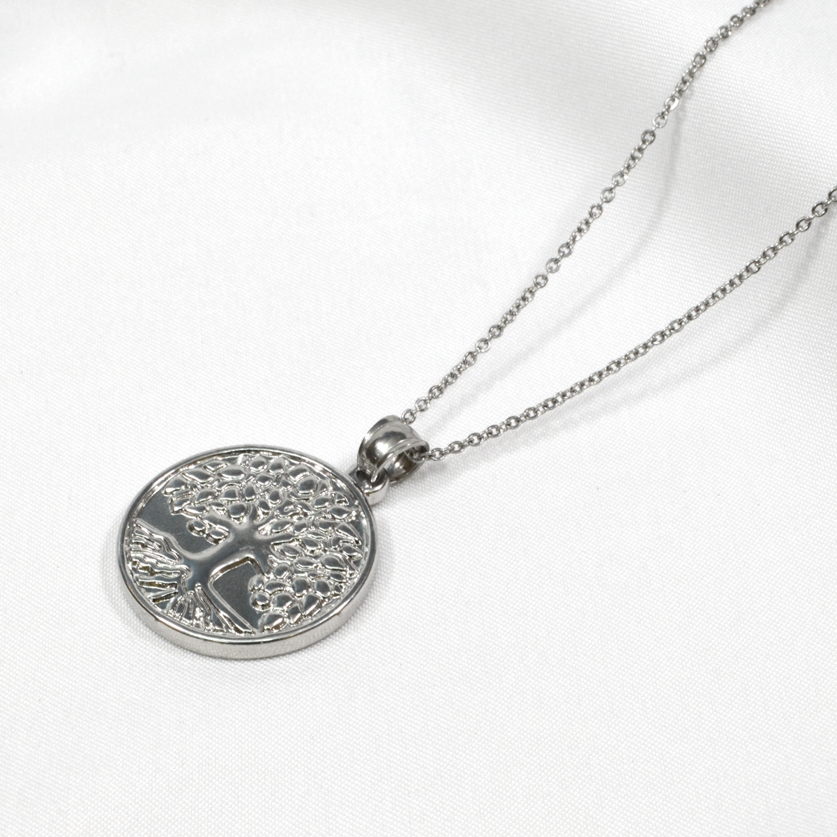 Collier Pendentif Arbre De Vie, Médailles Initiale Prénom Et Pierres De Naissance, Acier Inoxydable, Cadeau Personnalisé
