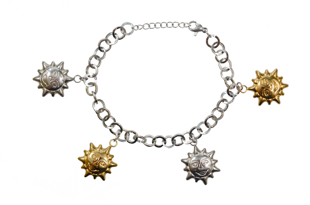 Pulsera de Soles Dorado y Plateado