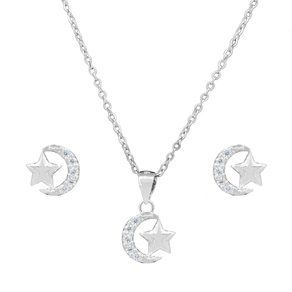 Juego Luna Estrella Plata 925