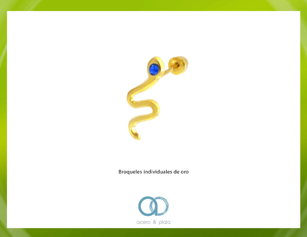 Broquel de Víbora en Oro de 10K