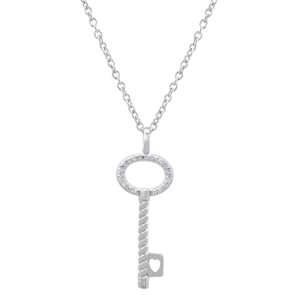 Gargantilla de Llave Pavé en Plata