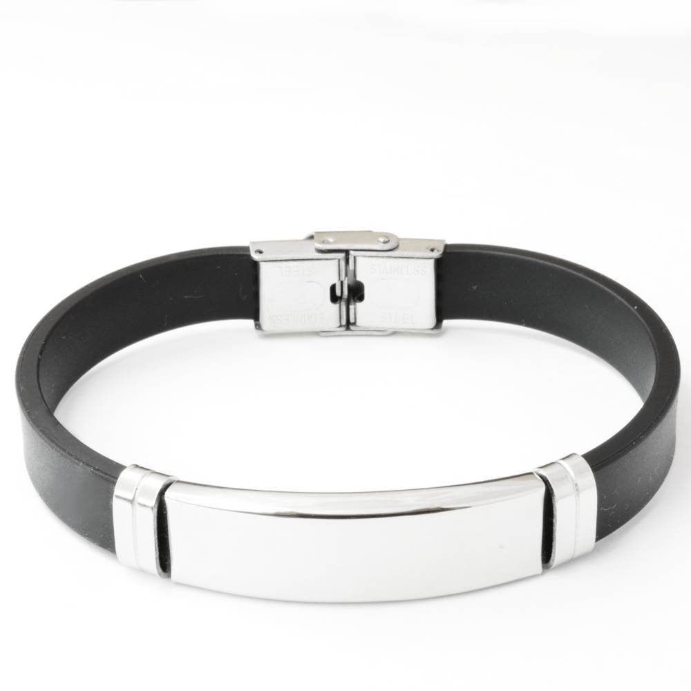 Esclava Caucho Placa Lisa