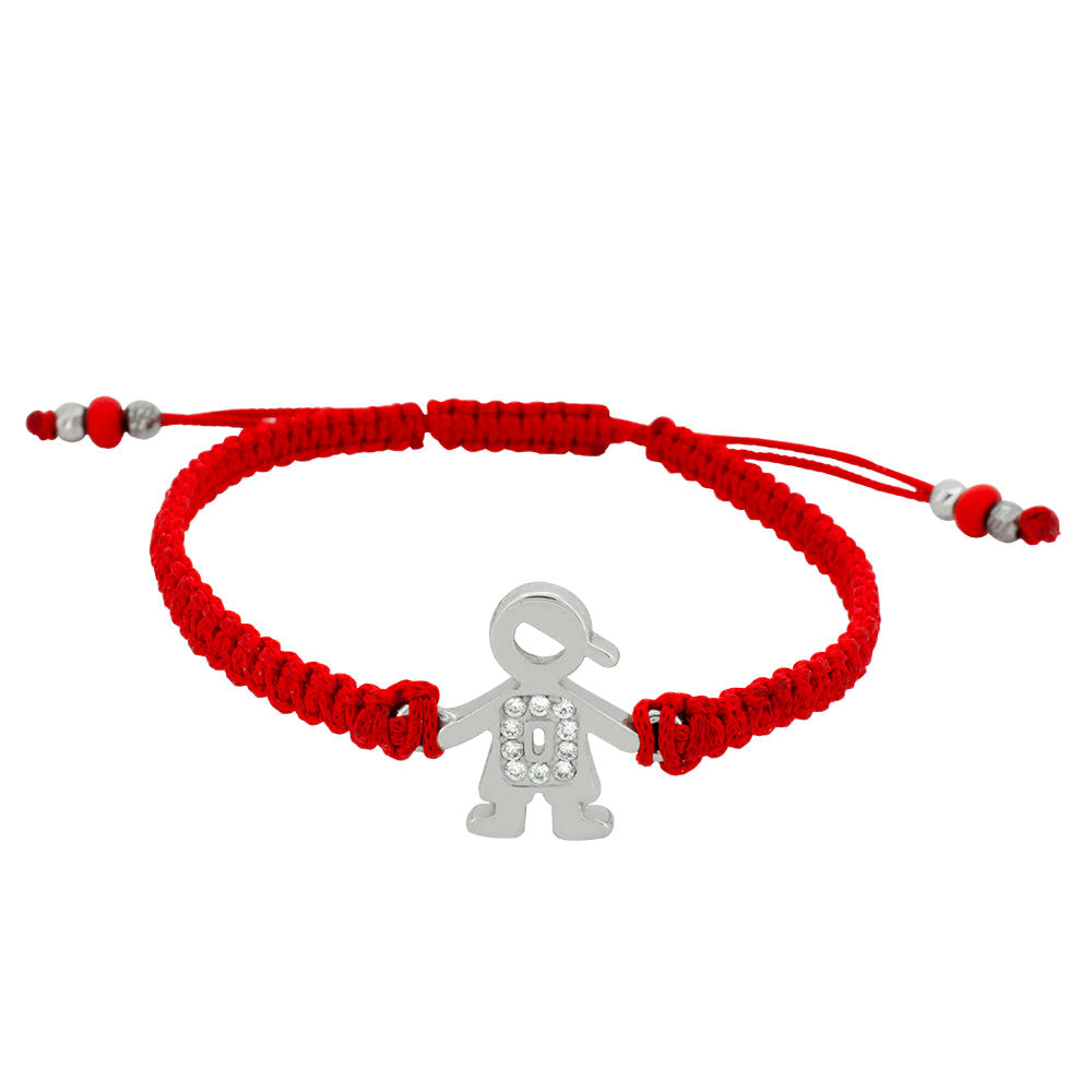 Pulsera de Hilo con Dije de Niño