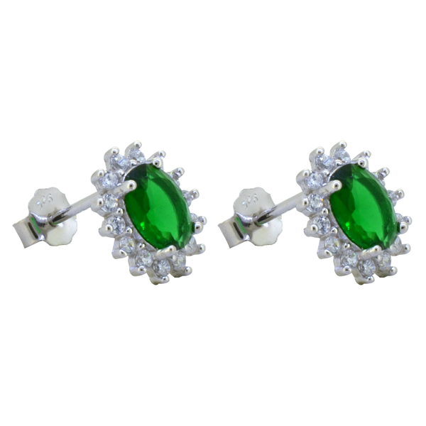 Aretes Princesa Roseta color verde