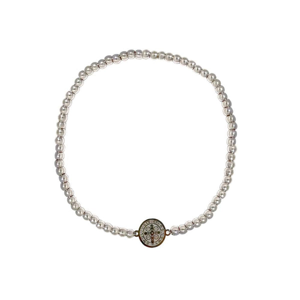 Pulsera de San Benito Esferas de Acero Engarzada