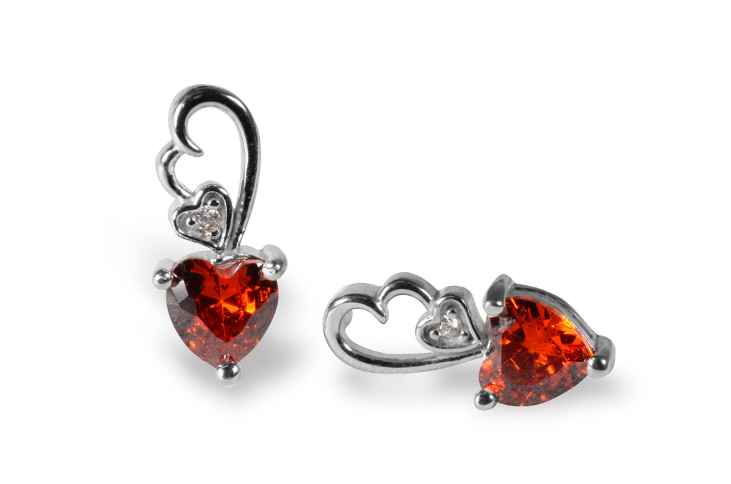 Aretes de Plata 3 corazones