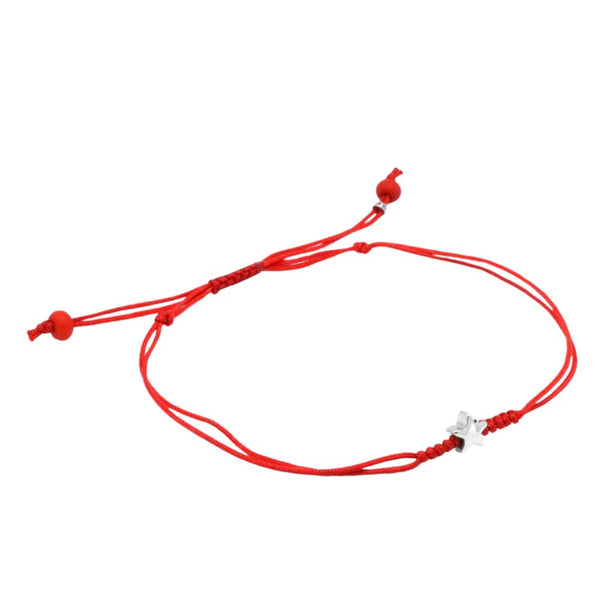 Pulsera de Hilo Rojo con Estrella Mini de Plata