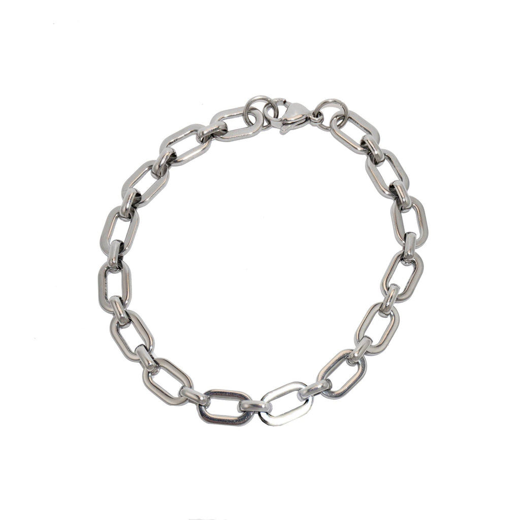 Pulsera de Eslabones Cuadrado de Acero Inoxidable