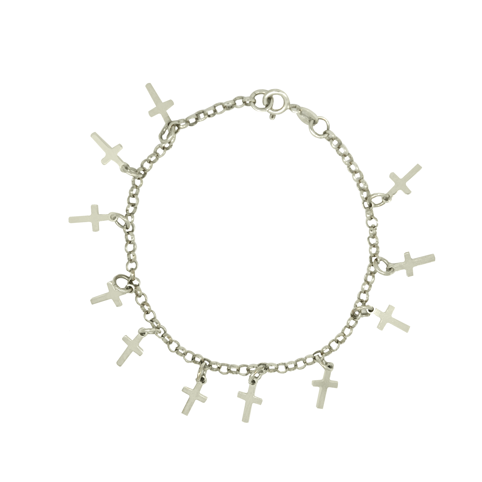 Pulsera De Plata De Ley 925 Chapada En Oro Con Cruz - Sofia Milani - Regalo Elegante Para Mujer