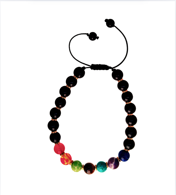 Pulsera Tejida Chakras en Piedra Natural