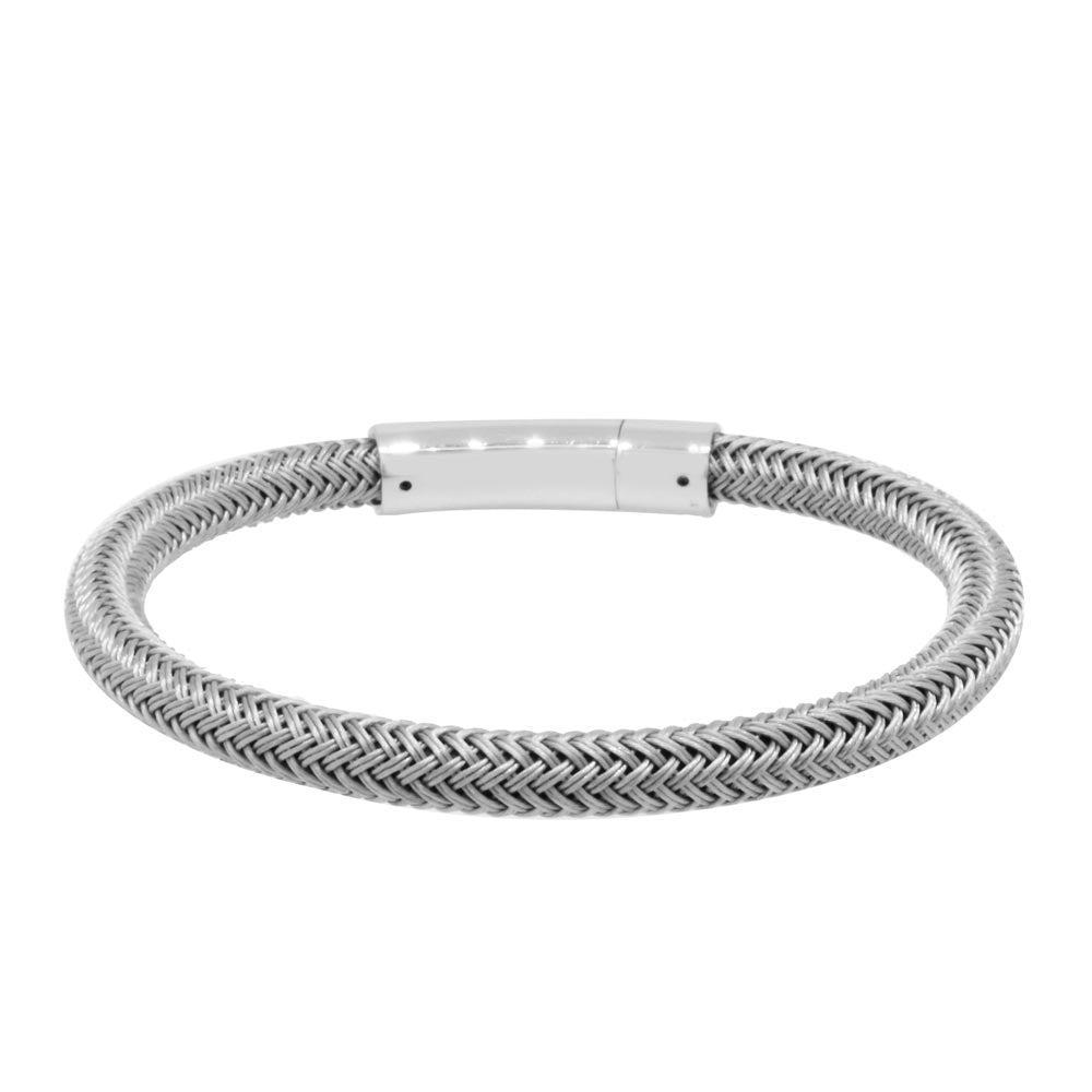 Pulsera de Malla Trenzada de Acero Inoxidable para Hombre