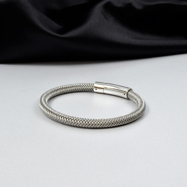 Pulsera de Malla Trenzada de Acero Inoxidable para Hombre
