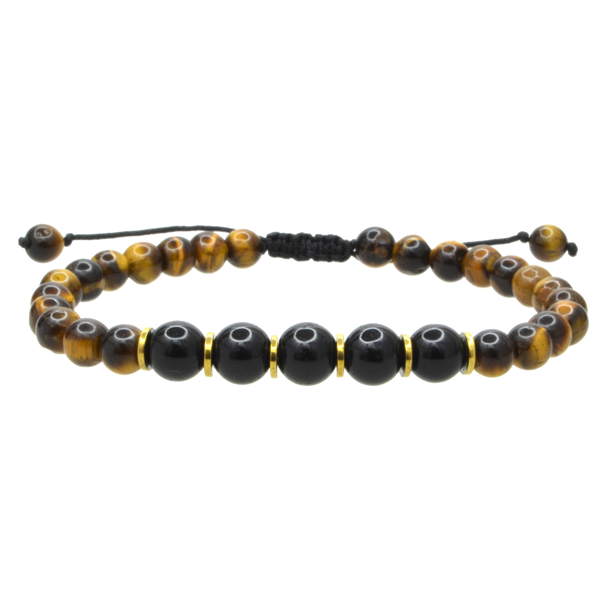 Pulsera De Ojo De Tigre - Piedras Naturales 4 Mm, Talla Única, Para Hombre Y Mujer (Regalo De Cumpleaños O Protección)