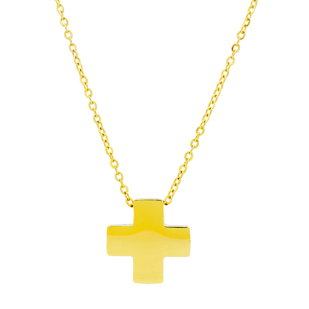 Gargantilla Cruz Suiza Amarilla