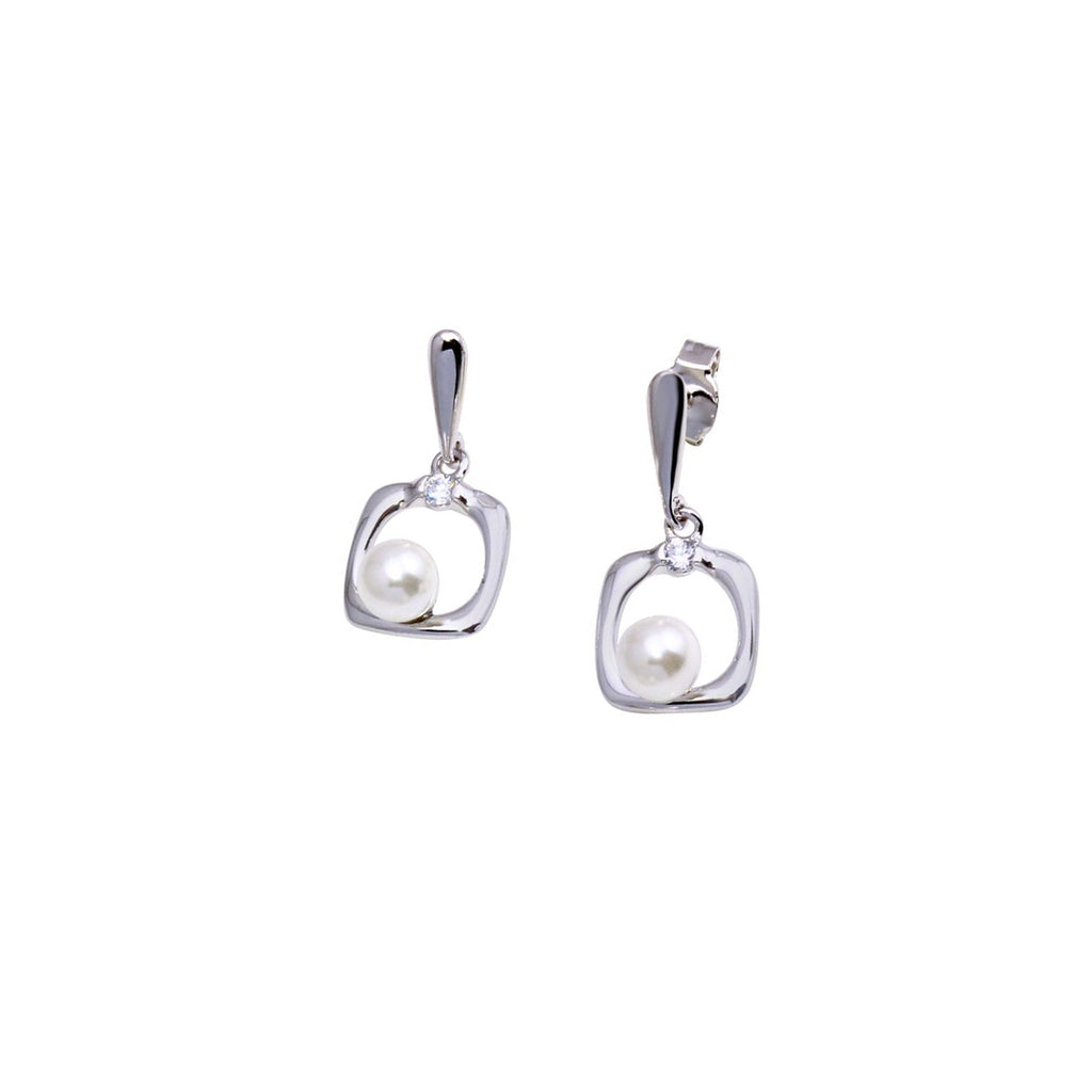 Aretes de Cuadro Perla