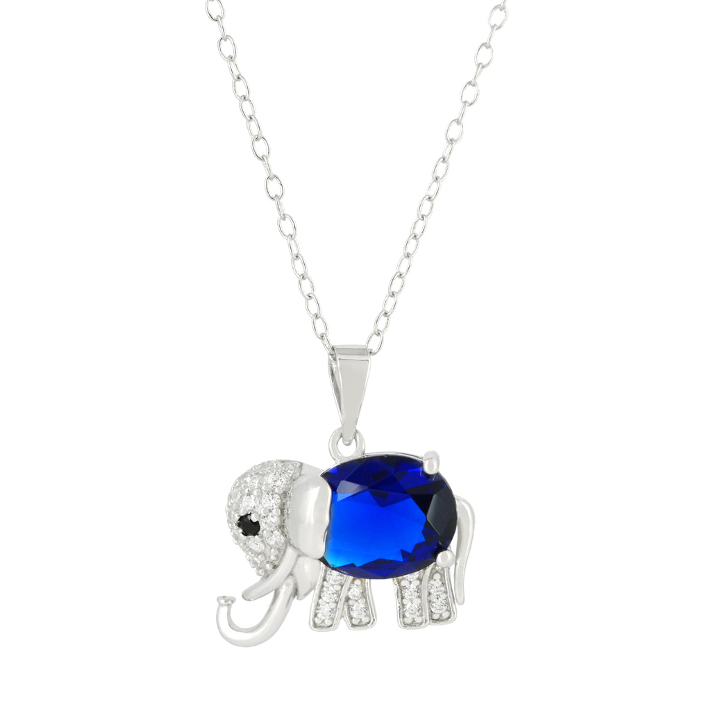 Gargantilla Elefante Pavé con Zirconia Azul muy Elegante y Precioso.